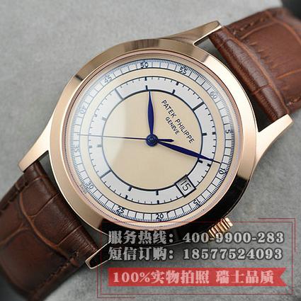 百达翡丽Patek Philippe 古典表系列 18K玫瑰金 男士自动机械手表  香港组装 