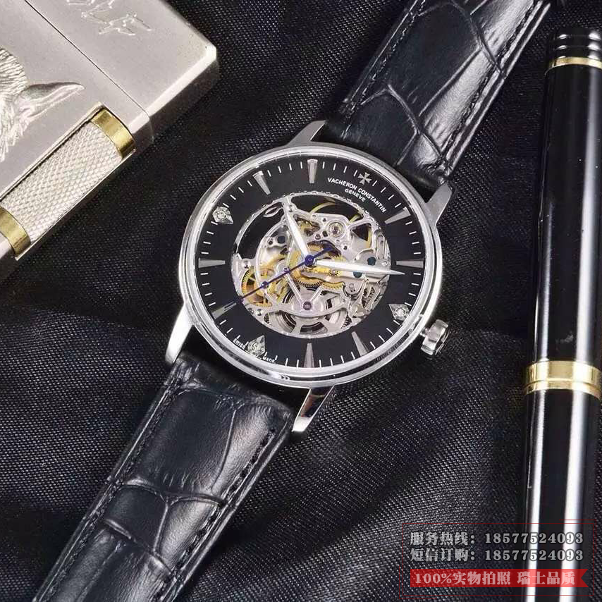 江诗丹顿Vacheron Constantin   男士缕空自动机械透底手表 香港组装 