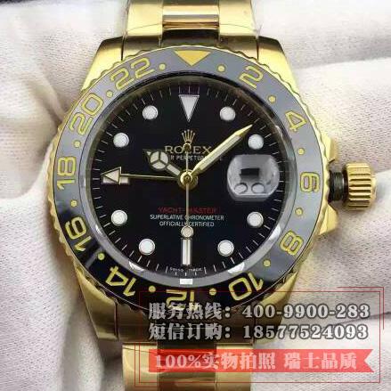 劳力士Rolex格林尼治型II系列116718-LN-78208 黑盘 18K金 男士全自动机械手表