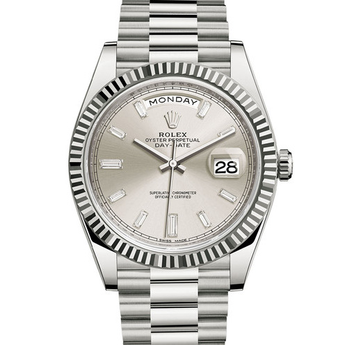 Rolex 劳力士 Datejust 星期日历型40系列228239-0003白金牙圈银面男表 香港组装 