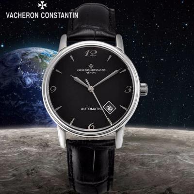 瑞士名表江诗丹顿Vacheron Constantin 自动机械透底手表 白面钻石男士手表