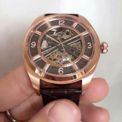 【高端】江诗丹顿Vacheron Constantin 18K玫瑰金  缕空自动机械透底手表  男士手表