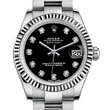 【爆款】劳力士(ROLEX)女装蚝式恒动系列178274 黑面 女士自动机械表手表  香港组装 