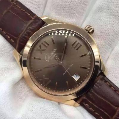 格拉苏蒂 Glashütte Original Senator 参议员系列 18K玫瑰金棕面 男士自动机械手表  香港组装