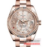 劳力士ROLEX SKY-DWELLER系列326935蚝式表链 18K玫瑰金 男士自动机械手表