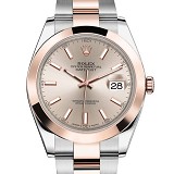 Rolex 劳力士 Datejust 日志型系列126301-0009钢金面钻标男表 18K包玫瑰金 香港组装 