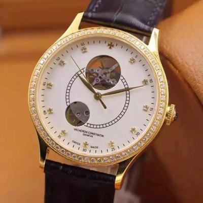 江诗丹顿Vacheron Constantin  男士缕空自动机械透底手表 18K金