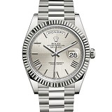 Rolex 劳力士 Datejust 星期日历型40系列228239-0006白金牙圈银纹面男表 香港组装 