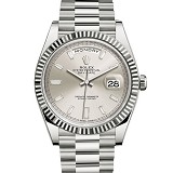 Rolex 劳力士 Datejust 星期日历型40系列228239-0003白金牙圈银面男表 香港组装 