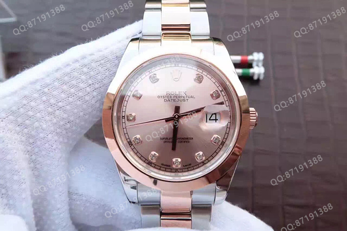 Rolex 劳力士 Datejust 日志型系列126301-0007钢金面钻标男表 18K包玫瑰金